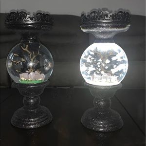 water globe cemetery pedestal